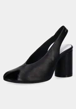 MM6 Maison Margiela sandale de piele culoarea negru, S66WP0104 imagine