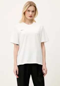 MM6 Maison Margiela tricou din bumbac femei, culoarea alb, S52GC0336 imagine