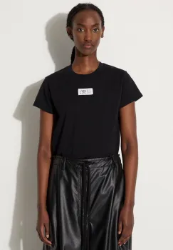 MM6 Maison Margiela tricou din bumbac femei, culoarea negru, S52GC0327.S24312 imagine