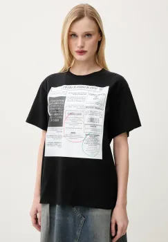 MM6 Maison Margiela tricou din bumbac femei, culoarea negru, S52GC0337.S24312 imagine