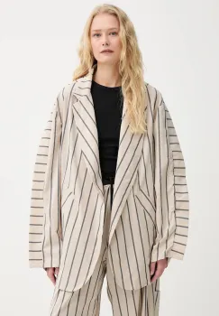 MMC STUDIO geaca culoarea bej, de tranzitie, oversize, FRAKTA imagine