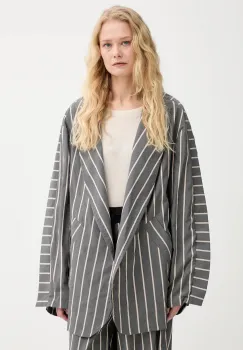 MMC STUDIO geaca culoarea gri, de tranzitie, oversize, FRAKTA imagine
