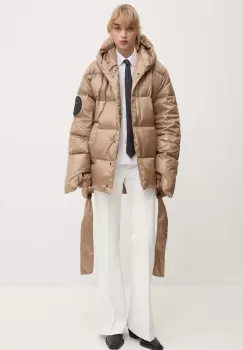 MMC STUDIO geaca de puf PL femei, culoarea bej, de iarna, oversize, JESSO imagine