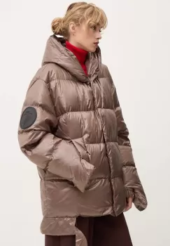 MMC STUDIO geaca de puf PL femei, culoarea maro, de iarna, oversize, JESSO imagine