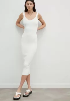 MMC STUDIO rochie culoarea bej, maxi, mulata imagine