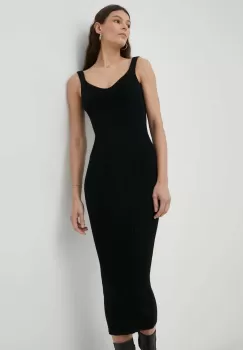 MMC STUDIO rochie culoarea negru, maxi, mulata imagine