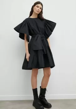 MMC STUDIO rochie culoarea negru, mini, evazati imagine