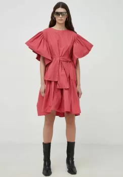 MMC STUDIO rochie culoarea roz, mini, evazati imagine