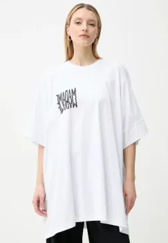 MMC STUDIO tricou din bumbac femei, culoarea alb, LE.MADAME imagine