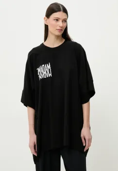 MMC STUDIO tricou din bumbac femei, culoarea negru, LE.MADAME imagine