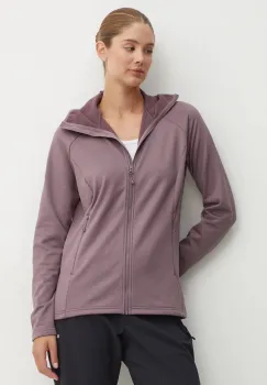 Montane hanorac Protium culoarea violet, cu gluga, neted, FPRHO17 imagine