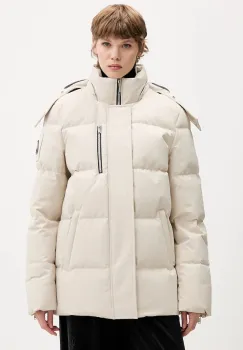 MOOSE KNUCKLES geaca de puf CLOUD culoarea bej, de iarna, oversize, M35MJ178S imagine