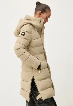 MOOSE KNUCKLES geaca de puf femei, culoarea bej, de iarna, M34LP228GS imagine