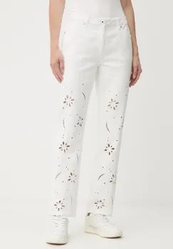 Morgan blugi din bumbac medium waist, PBRAD imagine