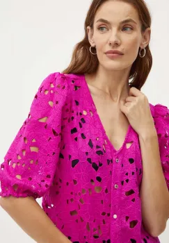 Morgan bluza CHEB femei, culoarea roz, neted, CHEB imagine