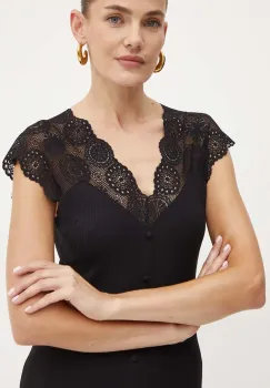 Morgan bluza DELOR femei, culoarea negru, neted, DELOR imagine
