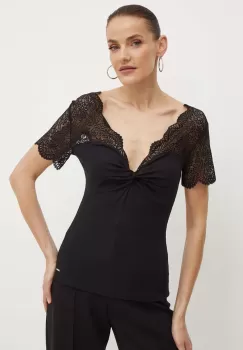 Morgan bluza DENNY femei, culoarea negru, neted, DENNY imagine