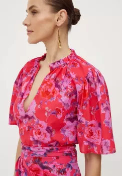 Morgan bluza din bumbac OMELO.F femei, culoarea roz, modelator, OMELO.F imagine