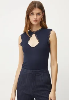 Morgan bluza DOUAZI femei, culoarea albastru marin, DOUAZI imagine