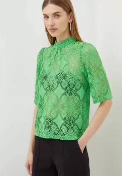 Morgan bluza DVIVI femei, culoarea verde, modelator, DVIVI imagine