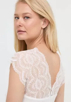 Morgan bluza femei, culoarea alb, neted imagine