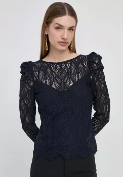 Morgan bluza femei, culoarea albastru marin, neted imagine