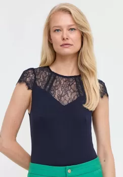 Morgan bluza femei, culoarea albastru marin, neted imagine