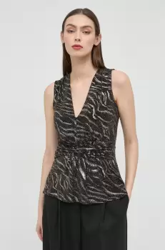 Morgan bluza femei, culoarea negru, melanj imagine