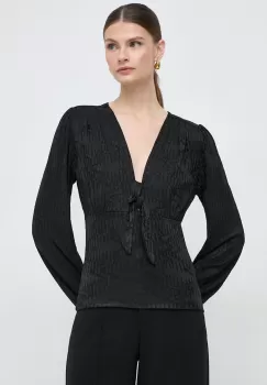 Morgan bluza femei, culoarea negru, neted imagine