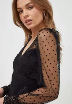 Morgan bluza femei, culoarea negru, neted imagine