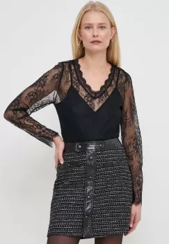 Morgan bluza femei, culoarea negru, neted imagine