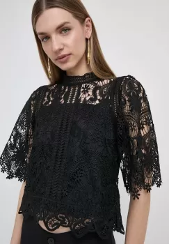 Morgan bluza femei, culoarea negru, neted imagine