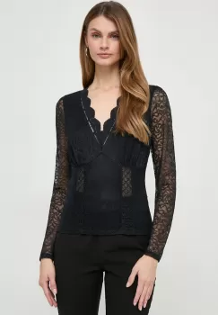 Morgan bluza femei, culoarea negru, neted imagine