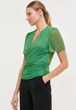 Morgan bluza femei, culoarea verde, modelator imagine