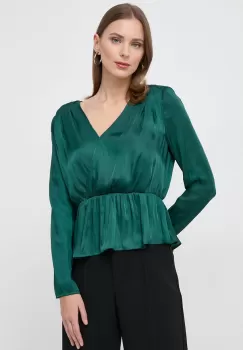Morgan bluza femei, culoarea verde, neted imagine