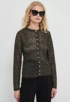 Morgan bluza femei, culoarea verde, neted imagine