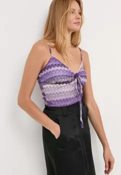 Morgan bluza femei, culoarea violet, modelator imagine