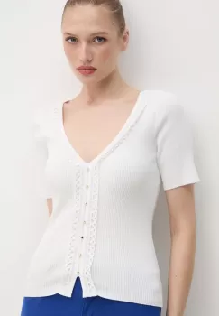 Morgan bluza MIGUI femei, culoarea alb, neted, MIGUI imagine