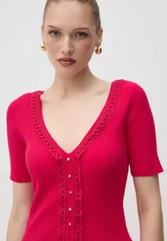 Morgan bluza MIGUI femei, culoarea roz, neted, MIGUI imagine