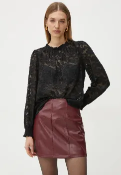 Morgan bluza OJOUR femei, culoarea negru, neted, OJOUR imagine