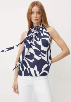 Morgan bluza OPLUM.F femei, culoarea albastru marin, modelator, OPLUM.F imagine