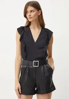 Morgan bluza ORENZO femei, culoarea negru, cu imprimeu, ORENZO imagine
