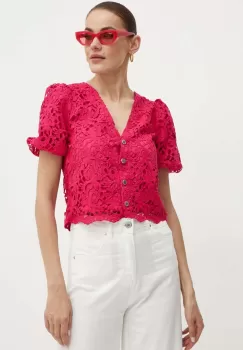 Morgan bluza ORIA femei, culoarea roz, neted, ORIA imagine