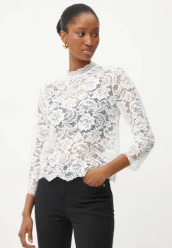 Morgan bluza TAMO femei, culoarea alb, neted, TAMO imagine
