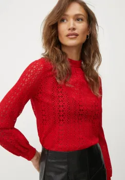 Morgan bluza TIMOI femei, culoarea rosu, modelator, TIMOI imagine