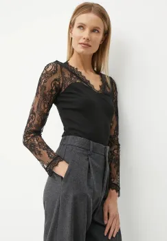 Morgan bluza TLAMI femei, culoarea negru, neted, TLAMI imagine