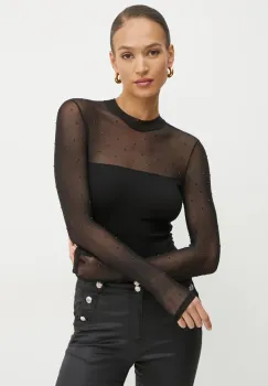 Morgan bluza TNIGHT femei, culoarea negru, cu imprimeu, TNIGHT imagine