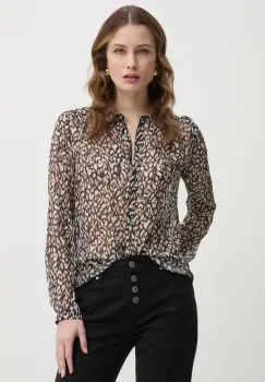 Morgan camasa CARRY.F femei, culoarea negru, cu guler clasic, regular, CARRY.F imagine