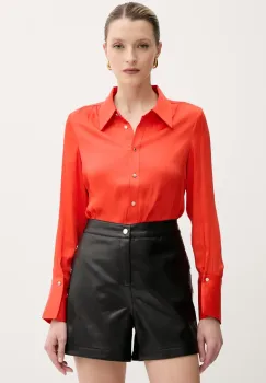 Morgan camasa CLOU culoarea portocaliu, cu guler clasic, regular, CLOU imagine