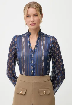 Morgan camasa cu guler stand-up, regular, CLAVI.F imagine